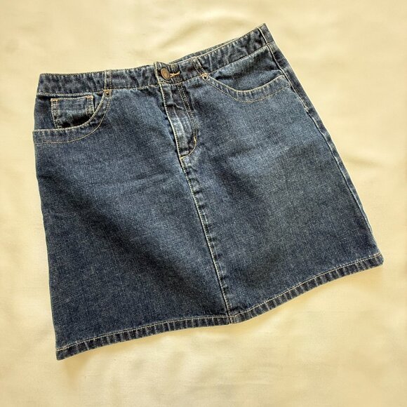 Women's American Eagle Outfitters Fitted Jean Mini Skirt Size 2 - Picture 6 of 6